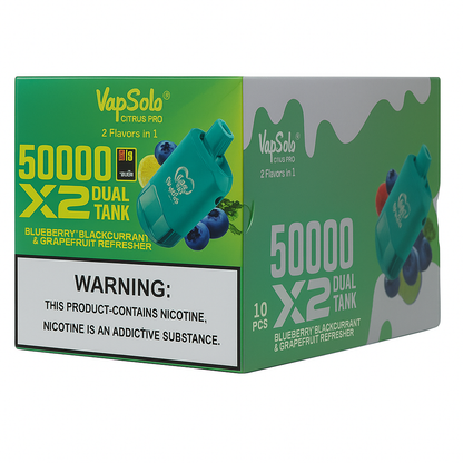 VapSolo Twins - Blueberry Blackcurrant & Grapefruit Refresher 50K