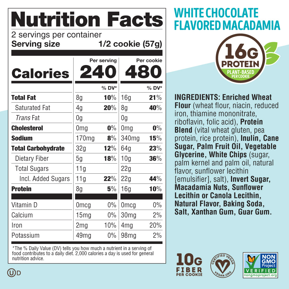 Lenny & Larry's - White Chocolate Flavored Macadamia 12-Pack