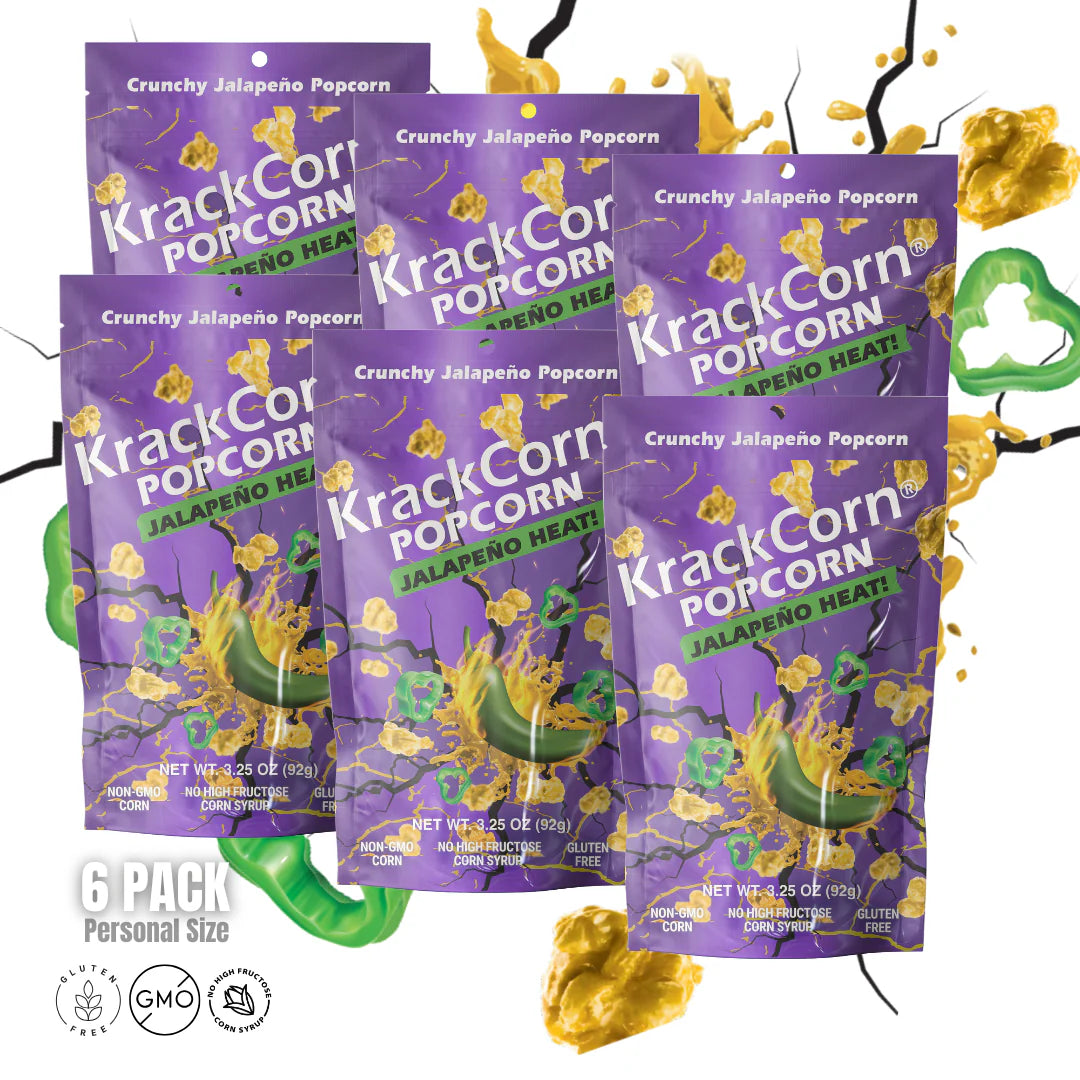 KrackCorn - Jalapeno Heat Popcorn 6-Pack
