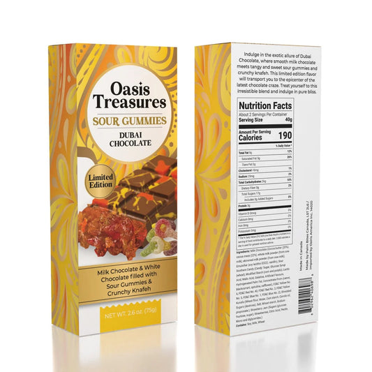 Oasis Treasure - Dubai Chocolate Bar Sour Gummies