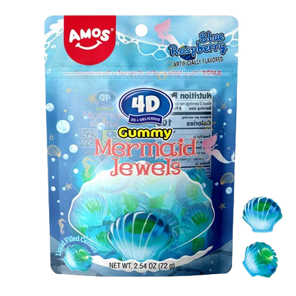 Amos 4D Fruit Gummy - Mermaid Jewels Juice Filled