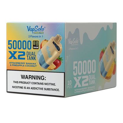 VapSolo Twins - Strawberry Banana & Pineapple Coconut 50K