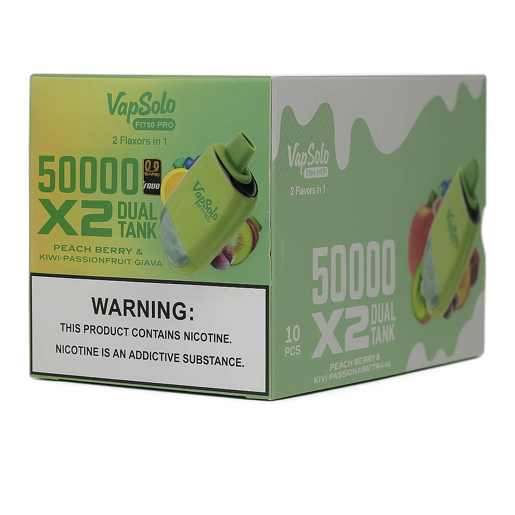 VapSolo Twins - Peach Berry & Kiwi Passionfruit Guava 50K