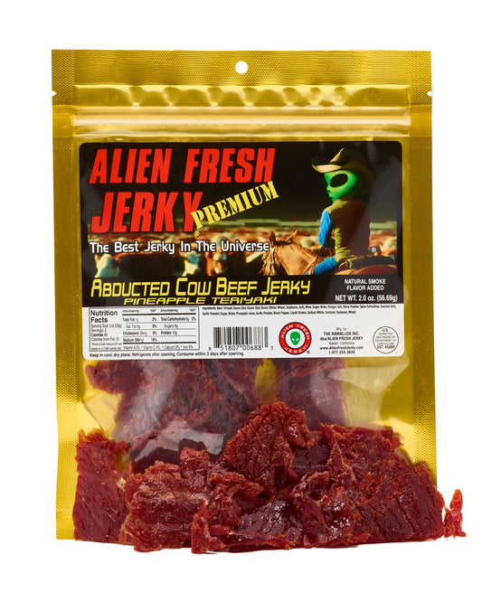 Alien Fresh Jerky - Abducted Cow Pineapple Teriyaki Beef Jerky