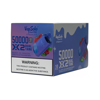 VapSolo Twins -Black Ice Dragon Fruit Strawberry & Love 66 50K