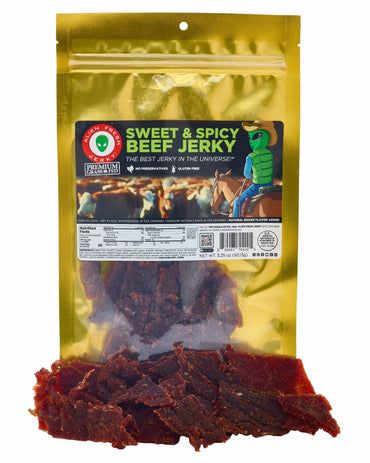 Alien Fresh Jerky - Grass-Fed Sweet & Spicy Beef Jerky