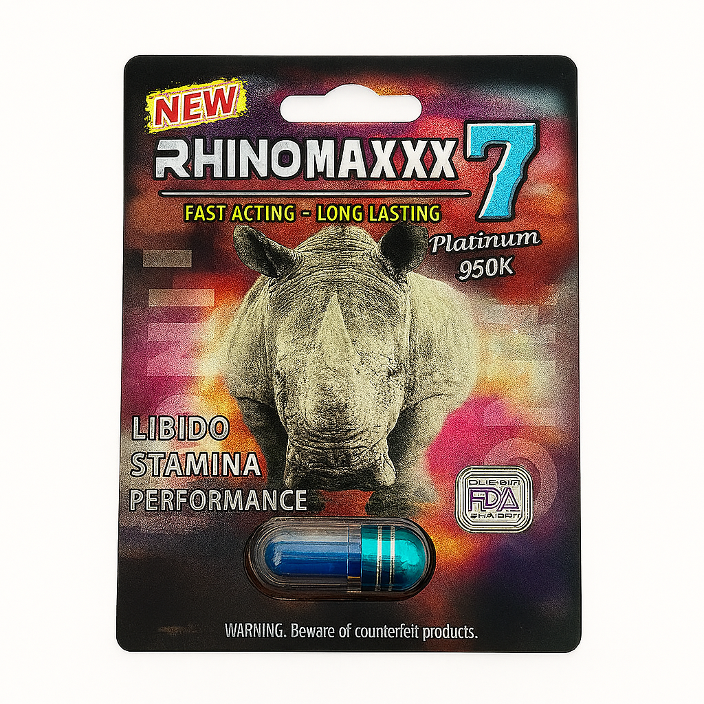 Rhino 7 - Maxxx Platinum 950K Male Capsule