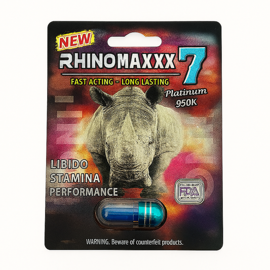 Rhino 7 - Maxxx Platinum 950K Male Capsule