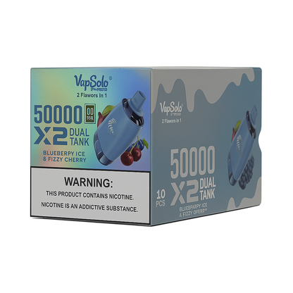 VapSolo Twins - Blueberry Ice & Fizzy Cherry 50K