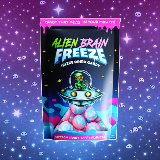 Alien Brain Freeze - Freeze Dried Cotton Candy Taffy Planets
