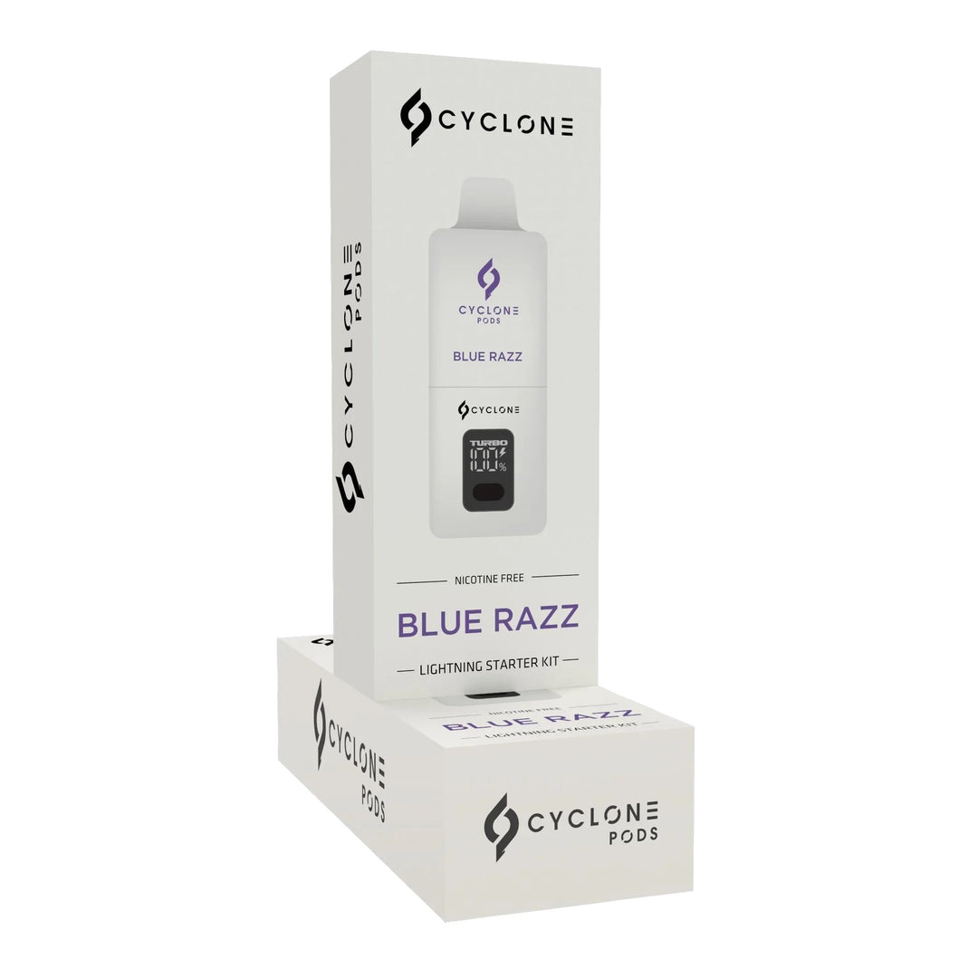 Cyclone Lightning Blue Razz Starter Kit 10K