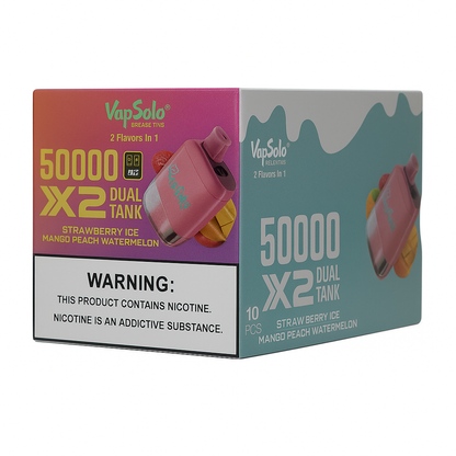 VapSolo Twins - Strawberry Ice & Mango Peach Watermelon 50K