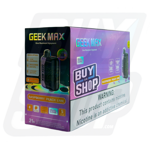 Geek Bar Pulse Max Raspberry Peach Lime 30K 5-Pack