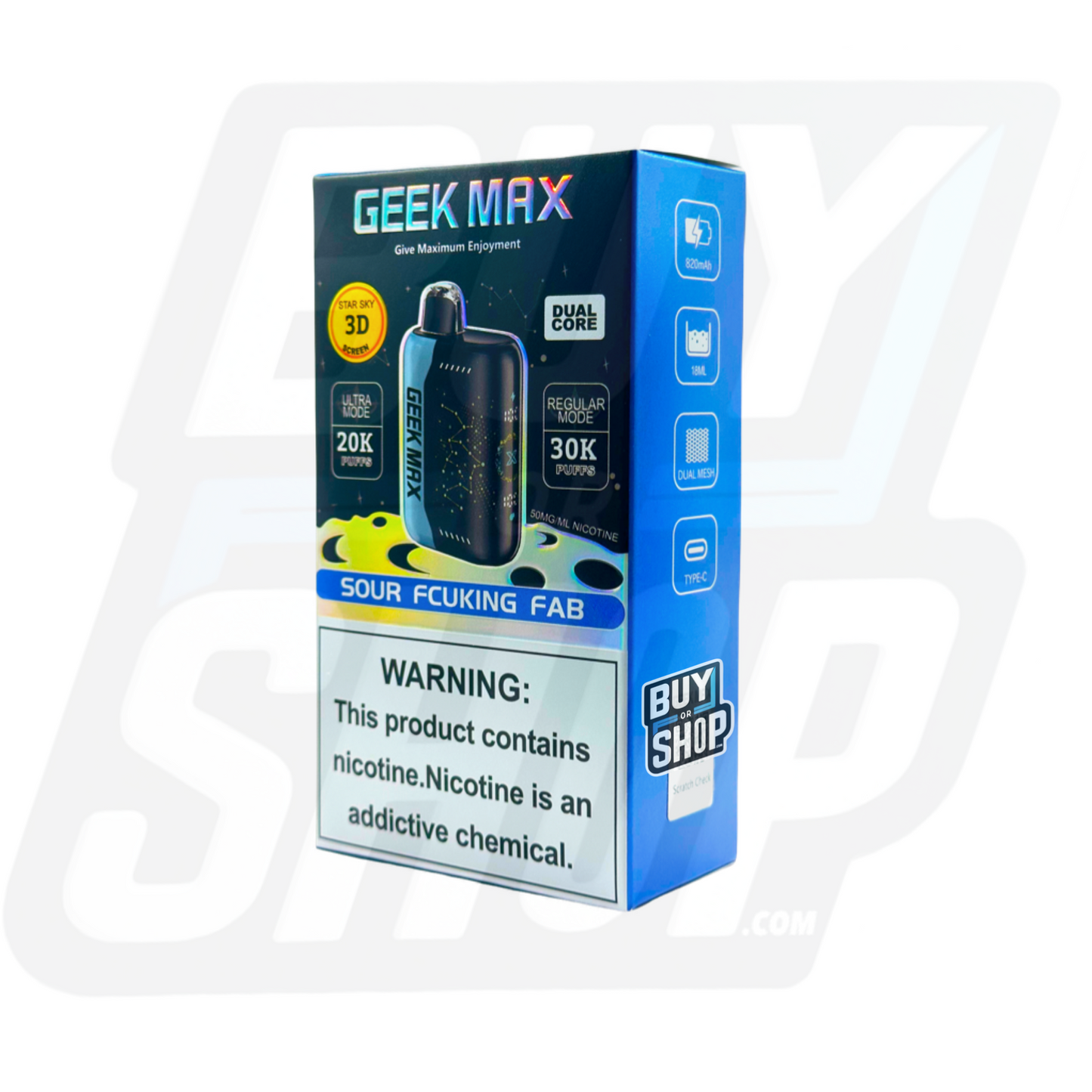 Geek Bar Pulse Max Sour Fcuking Fab 30K 1-Pack