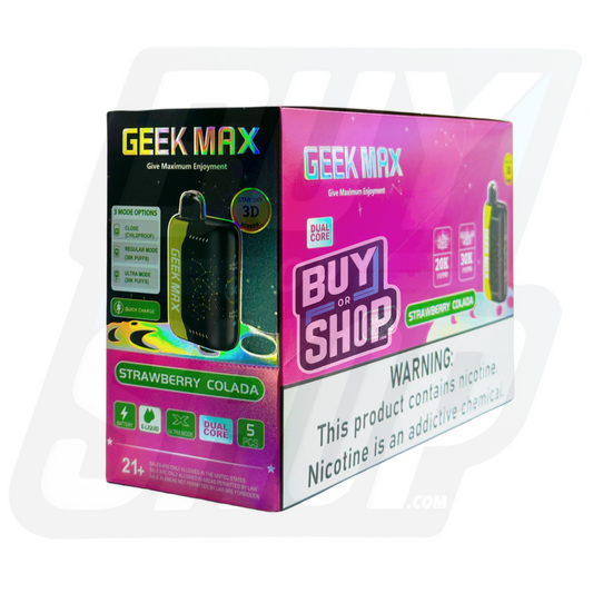 Geek Bar Pulse Max Strawberry Colada 30K 5-Pack