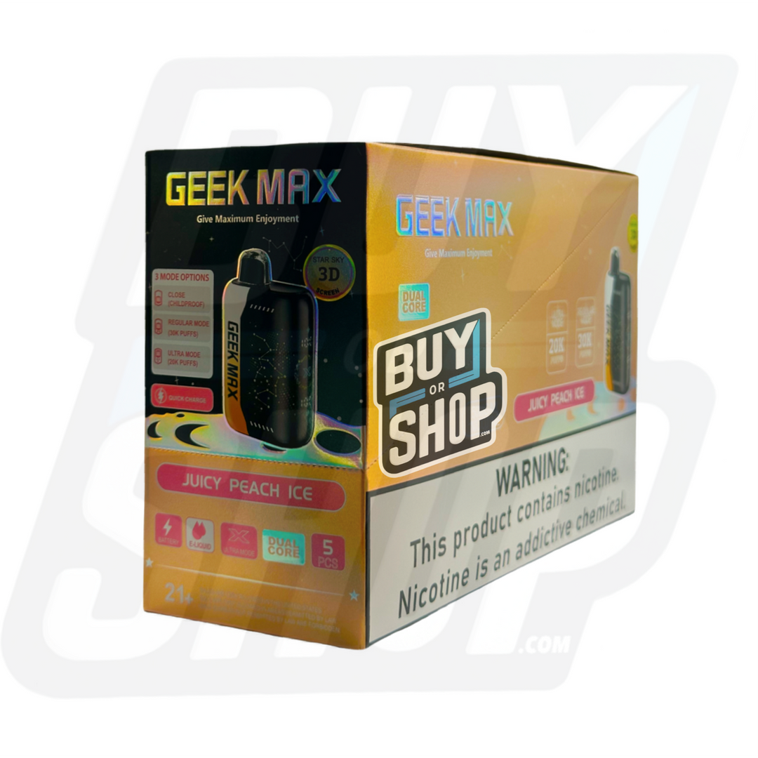 Geek Max Juicy Peach Ice 30K 5-Pack
