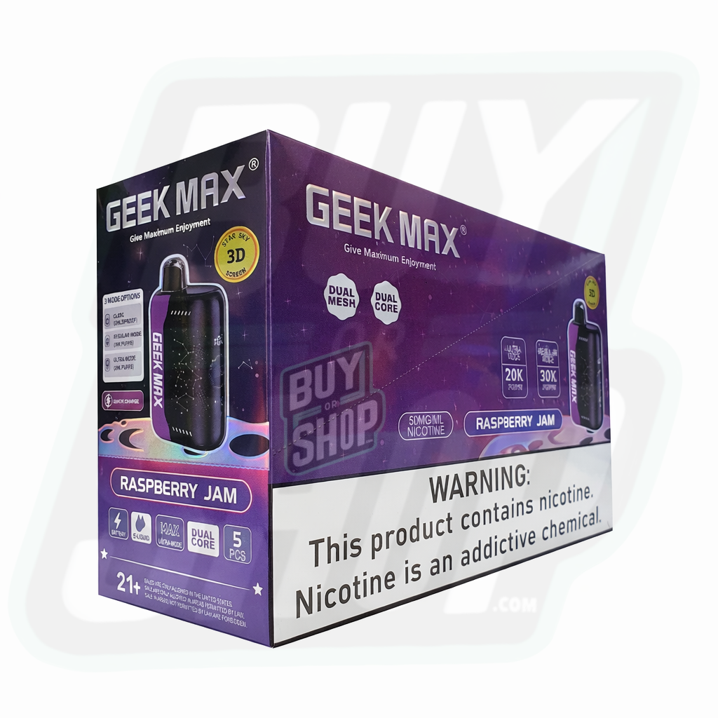 Geek Max Raspberry Jam 30K 5-Pack