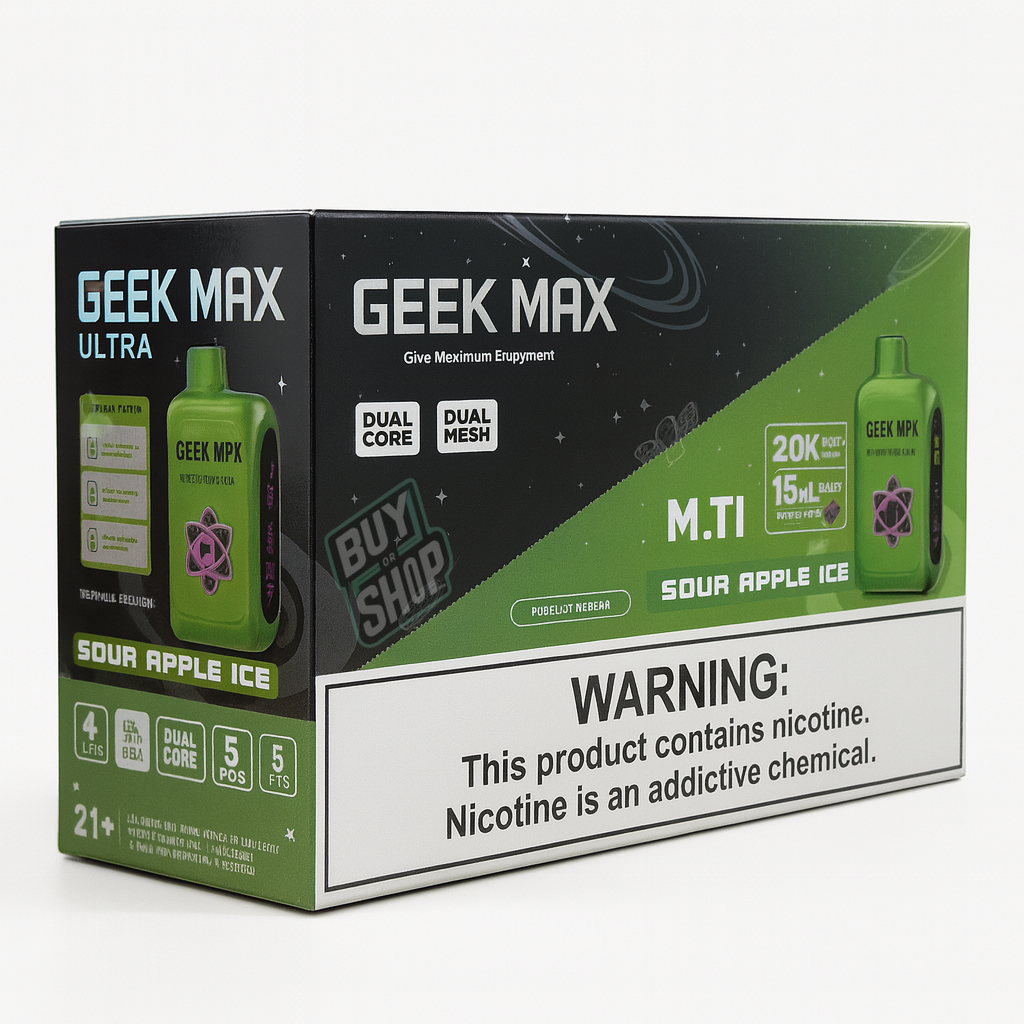 Geek Max Ultra Sour Apple Ice 20K 5-Pack