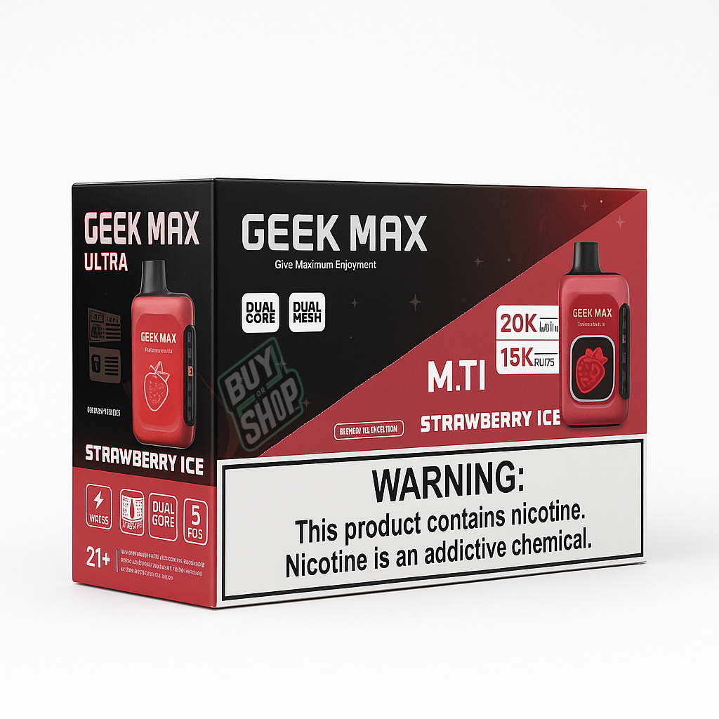 Geek Max Ultra Strawberry Ice 20K 5-Pack