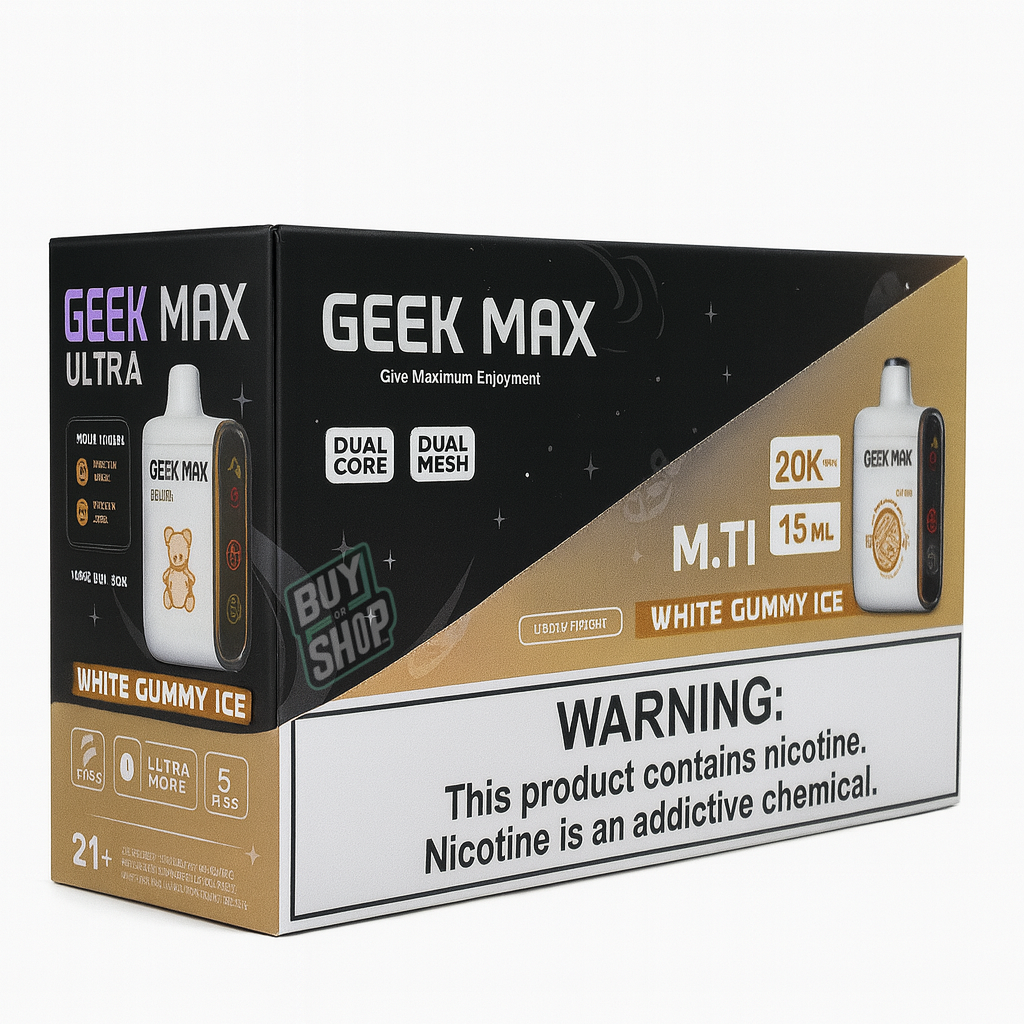 Geek Max Ultra White Gummy Ice 20K 5-Pack