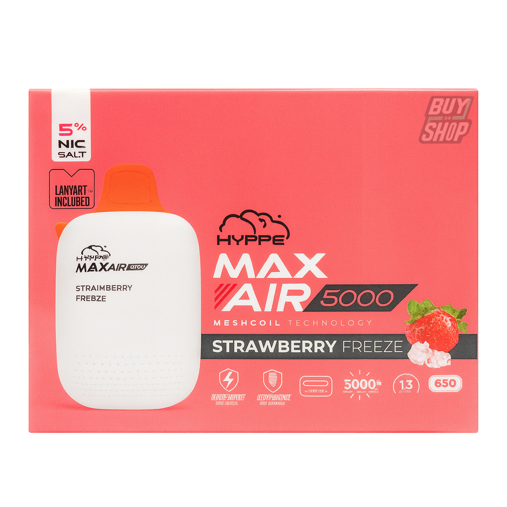Hyppe Max Air Strawberry Freeze 5-Pack