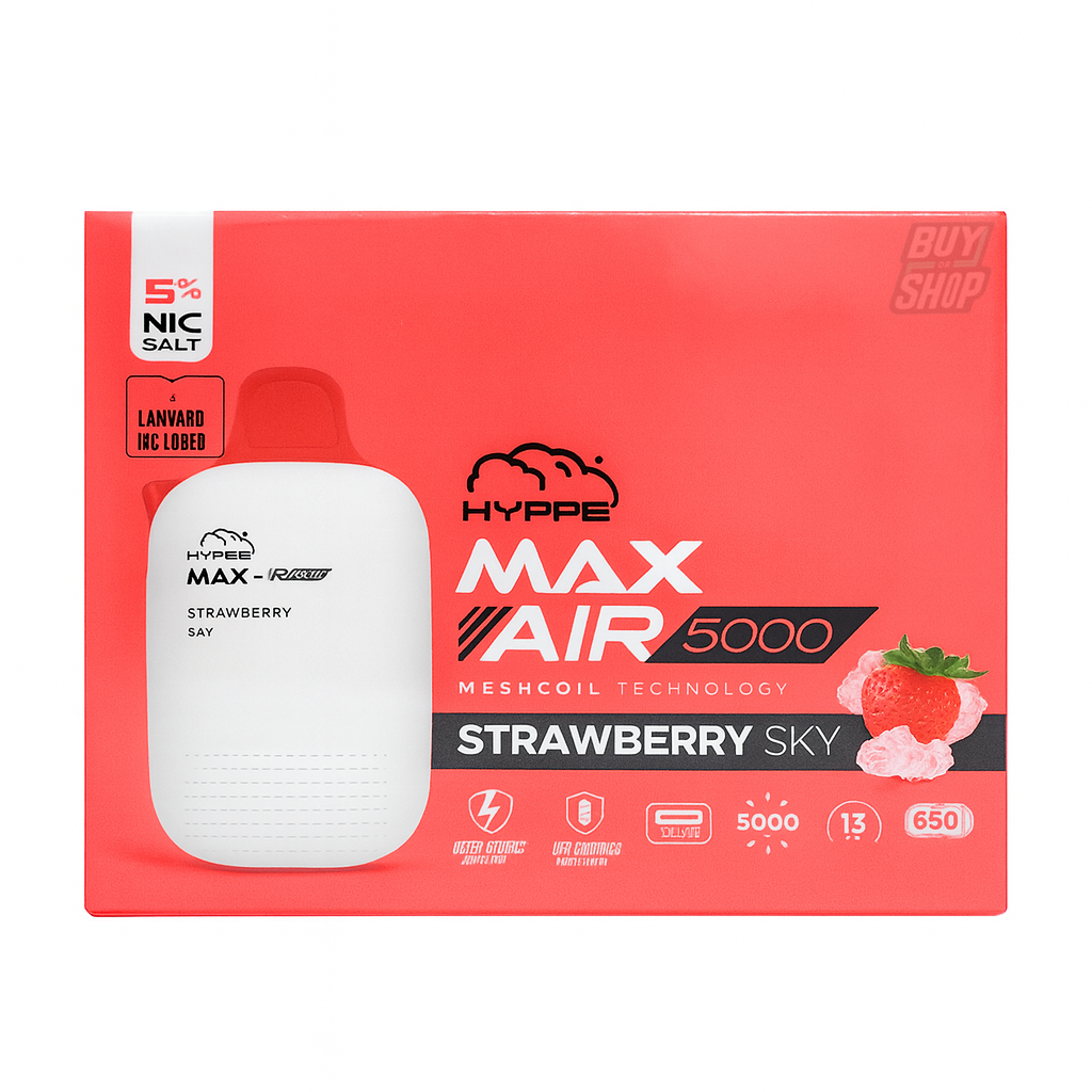 Hyppe Max Air Strawberry Sky 5-Pack