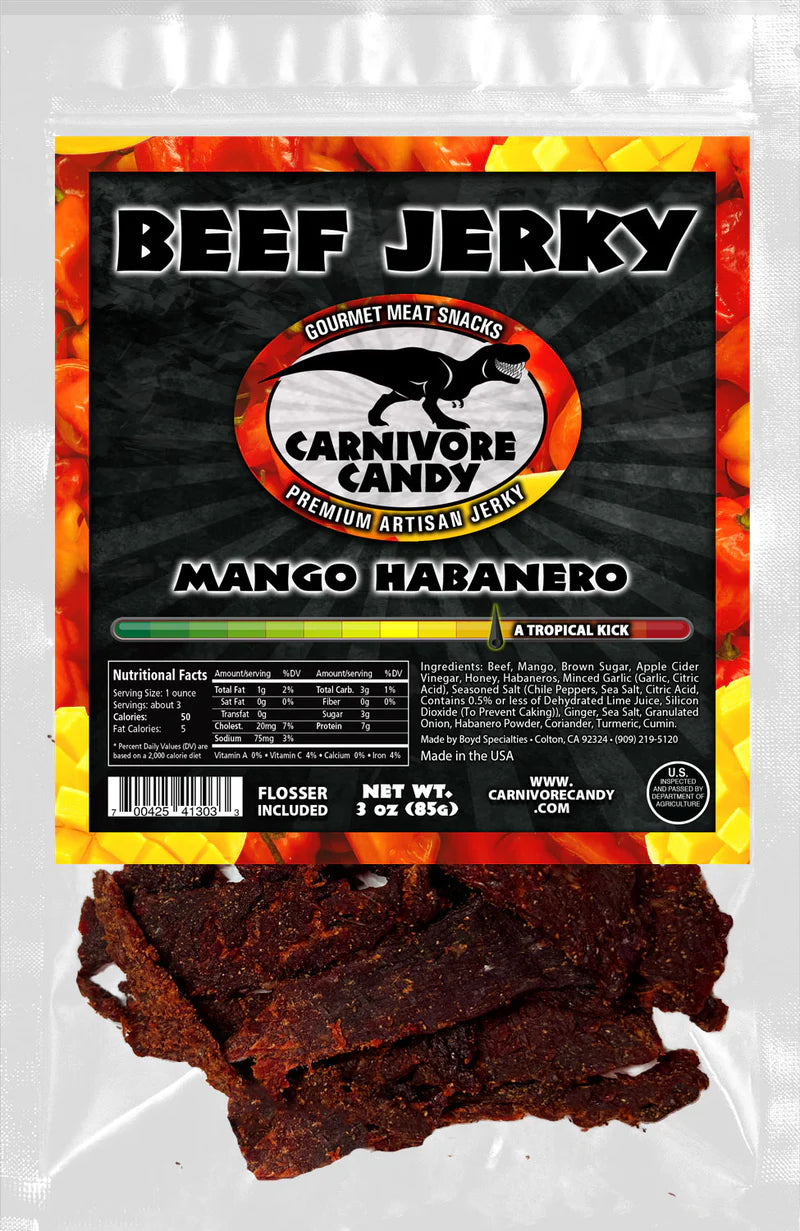 Carnivore Candy - Mango Habanero Beef Jerky