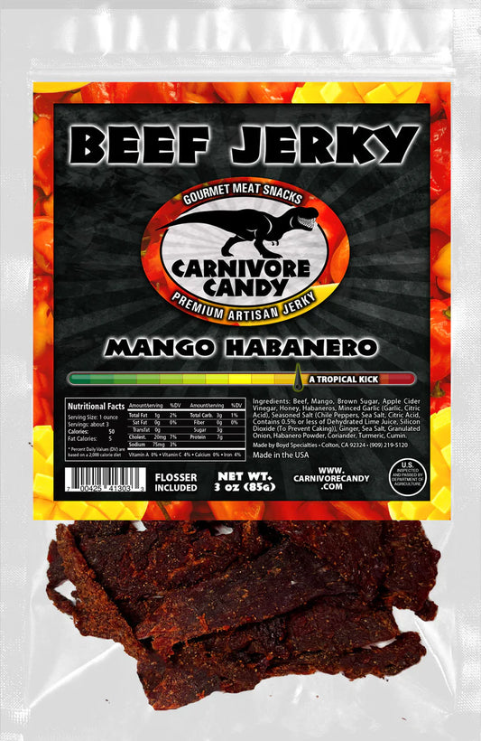 Carnivore Candy - Mango Habanero Beef Jerky