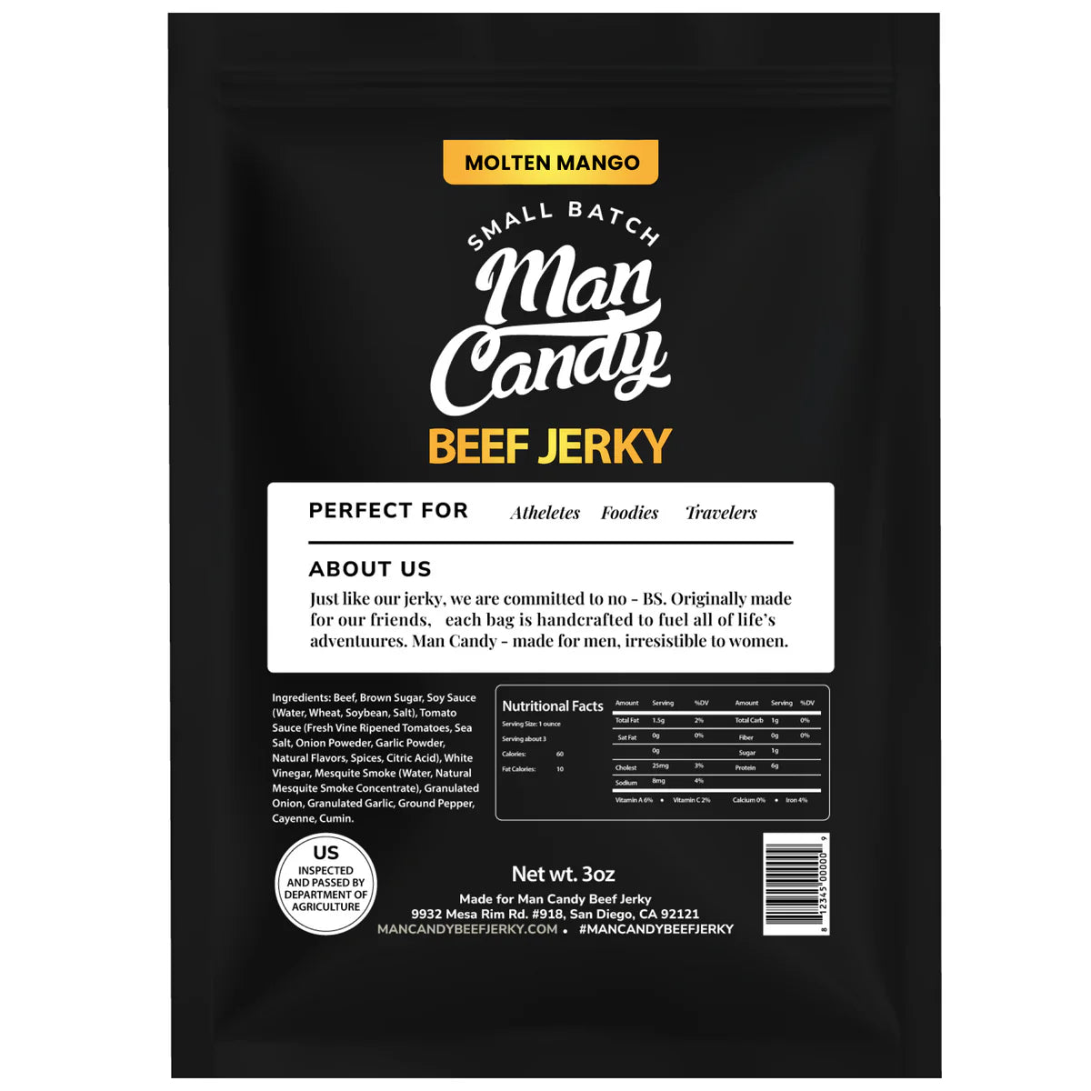 Man Candy - Molten Mango Beef Jerky