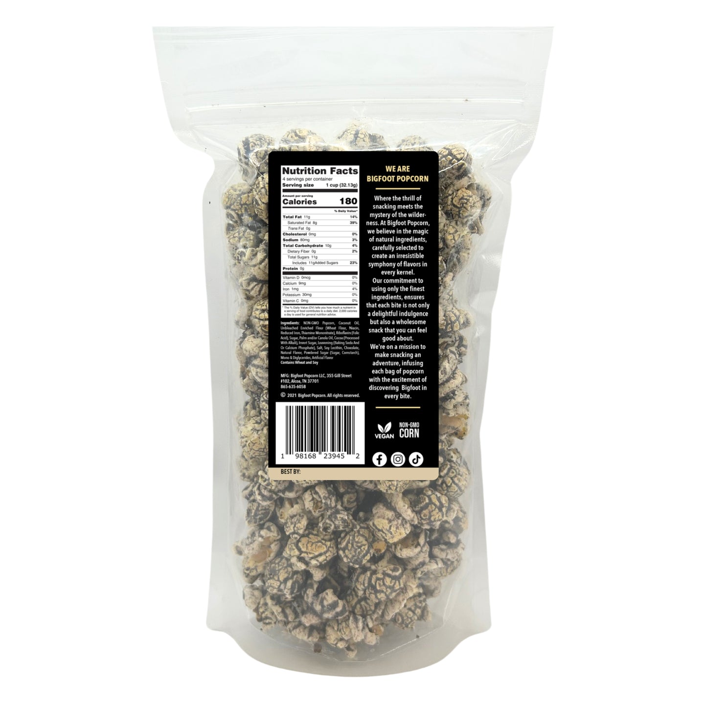 Bigfoot Popcorn - Cookies & Cream