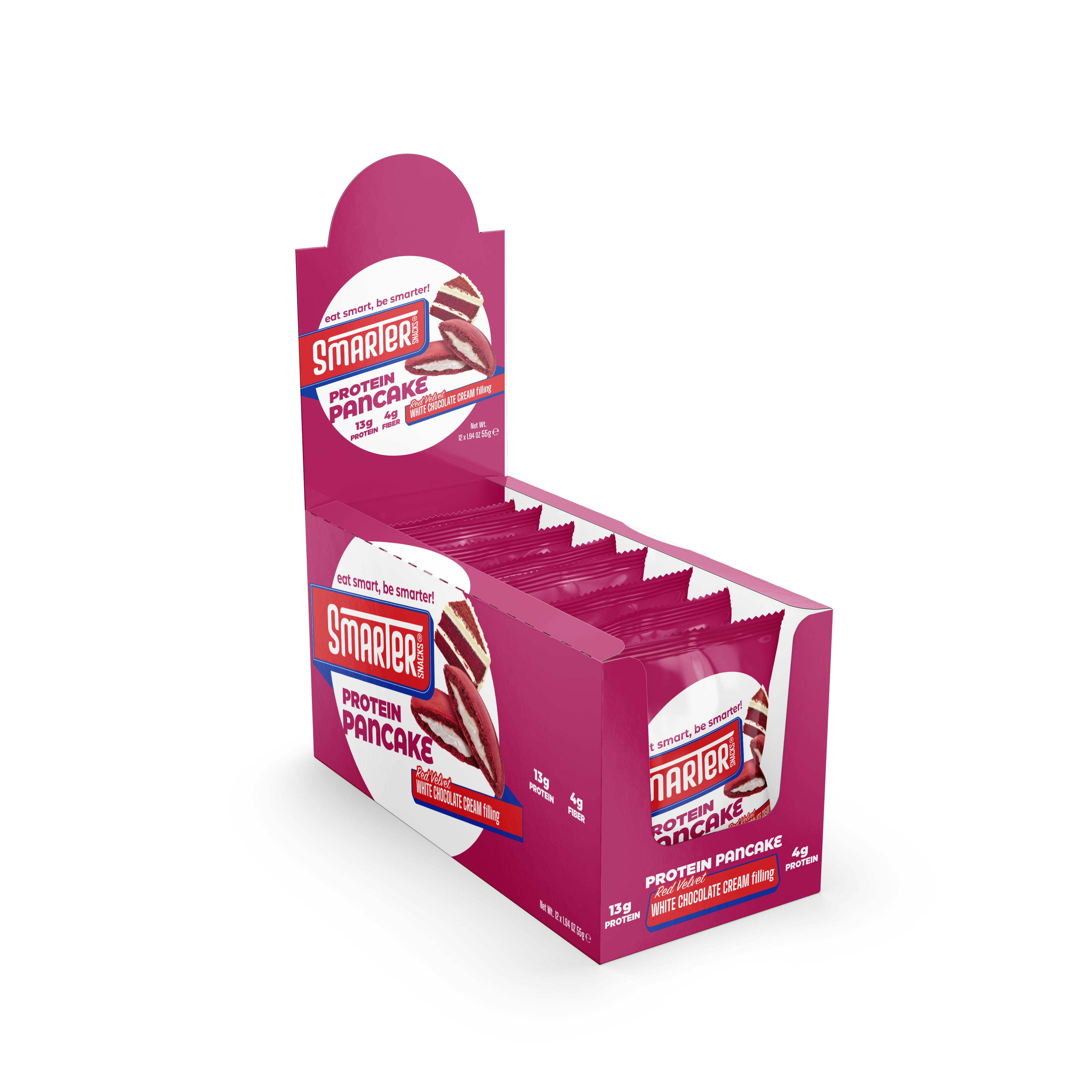 Smarter Snacks Protein Pancake Red Velvet White Chocolate Cream Filling Pack
