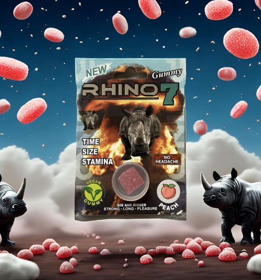 Rhino – Peach Gummies 5-Pack