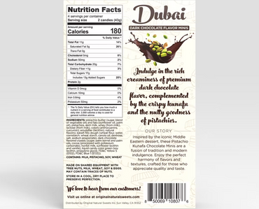 Original Natural Sweets - Dubai Chocolate (Dark)