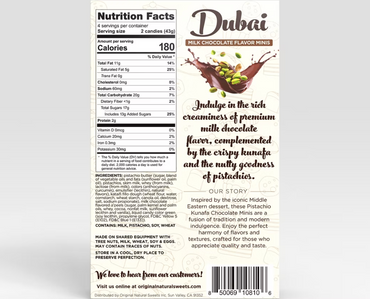 Original Natural Sweets - Dubai Chocolate (Milk)