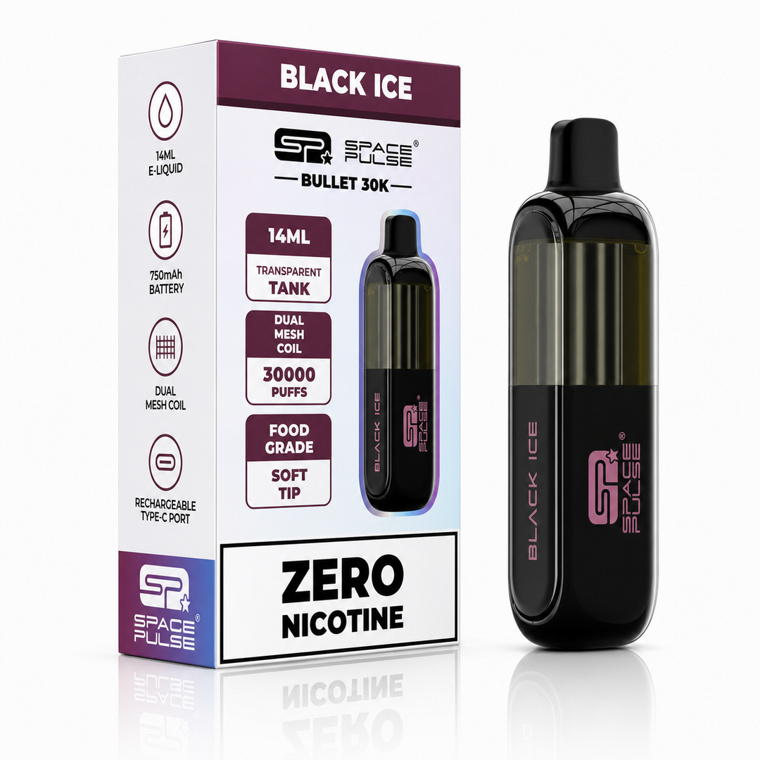 Space Pulse Black Ice Nic Free 30K