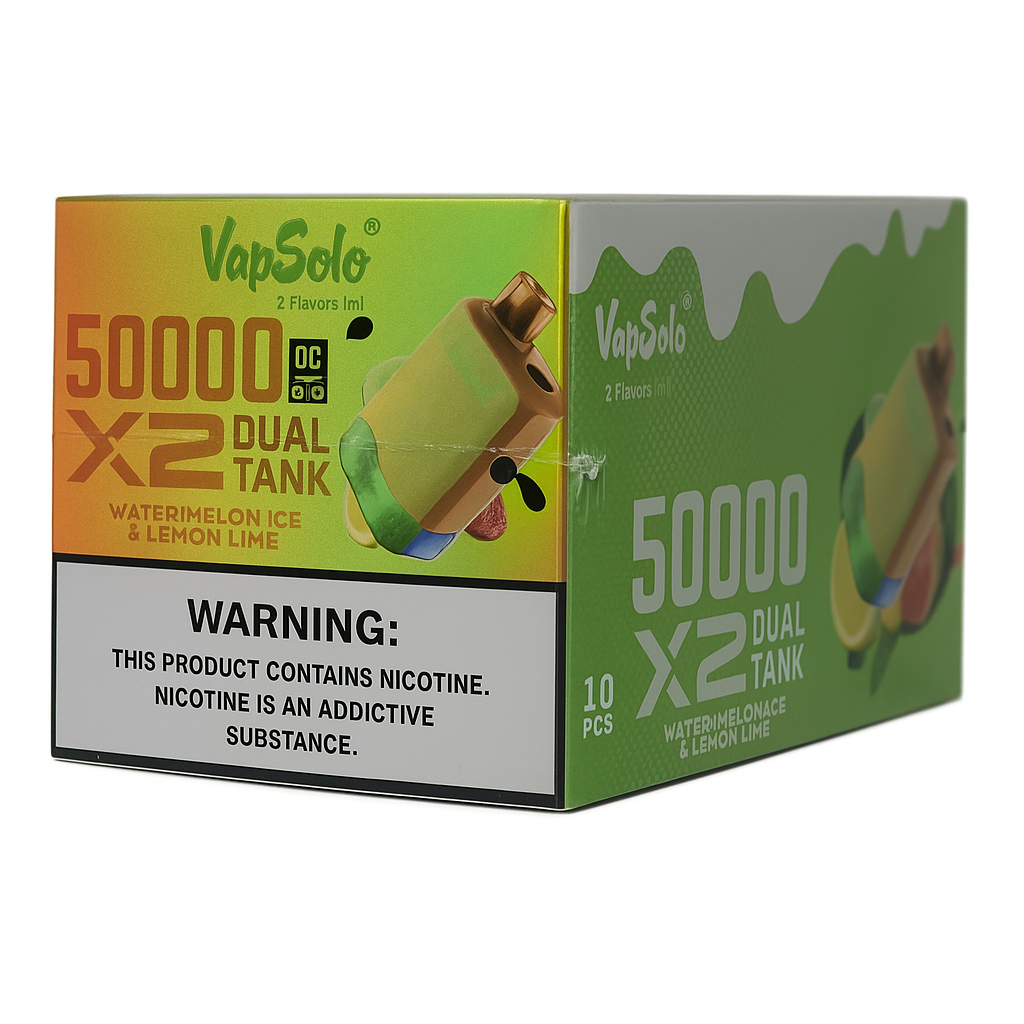 V.a.p.S.o.l.o Twins - Watermelon Ice &amp; Lemon Lime 50K 10-Pack