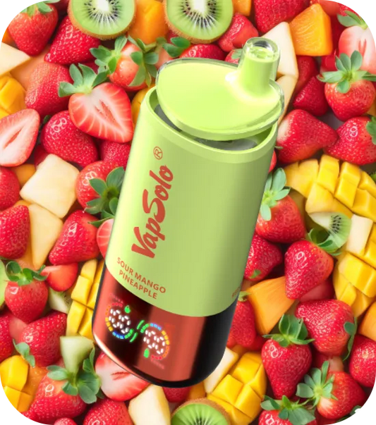 VapSolo Triple - Strawberry Kiwi, Sour Mango Pineapple & Red Bull 30K 5-Pack
