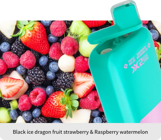VapSolo Twins - Black Ice Dragon Fruit Strawberry & Raspberry Watermelon 20K 5-Pack
