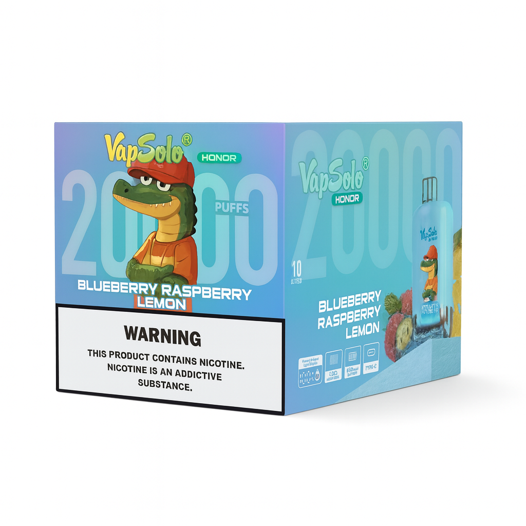 VapSolo Honor - Blueberry Rasperry Lemon 20K 10-Pack