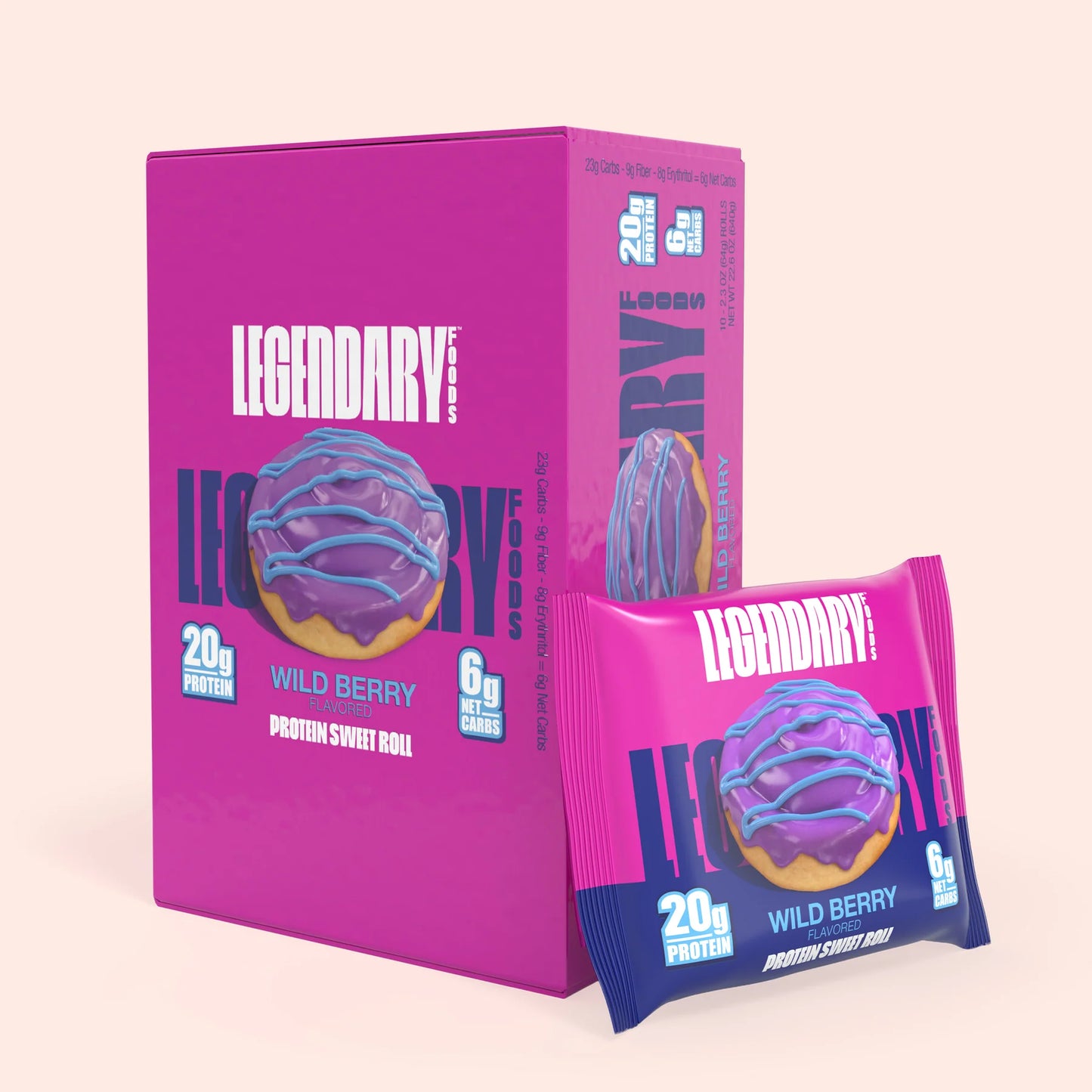 Legendary - Wild Berry Protein Sweet Roll 8-Pack