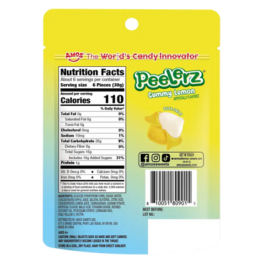 Amos Peelerz - Peelable Lemon Gummy