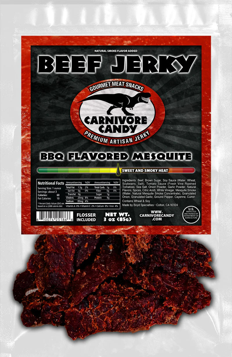 Carnivore Candy - BBQ Mesquite Beef Jerky