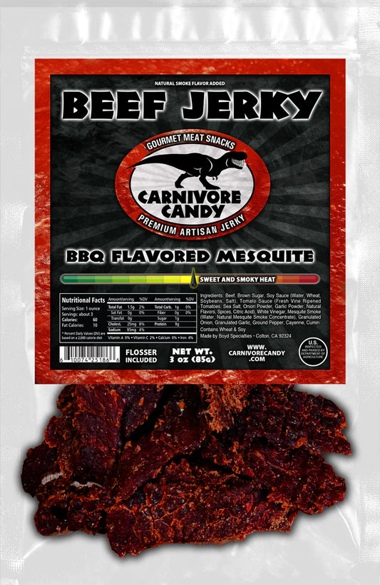 Carnivore Candy - BBQ Mesquite Beef Jerky