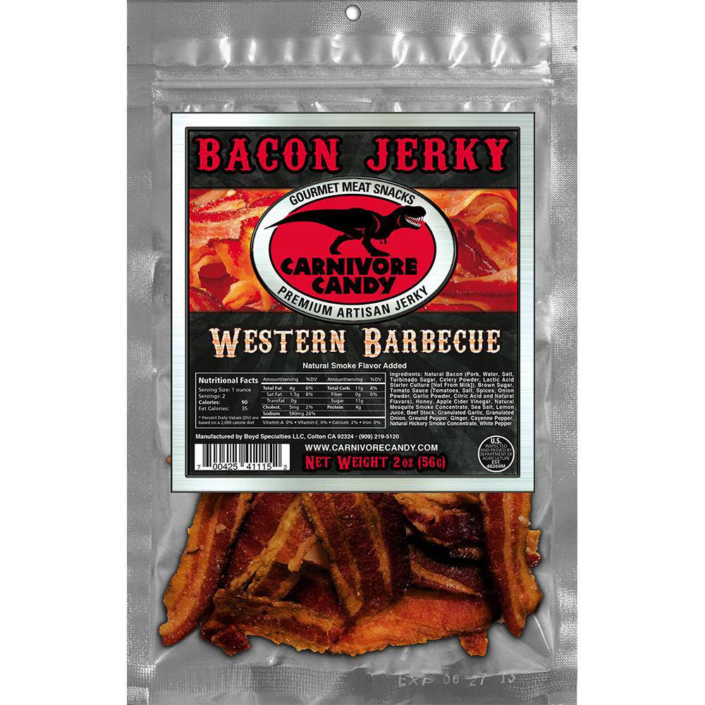 Carnivore Candy - Western BBQ Bacon Jerky