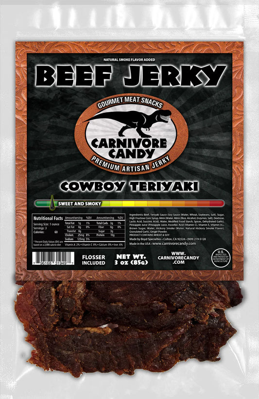 Carnivore Candy - Cowboy Teriyaki Beef Jerky