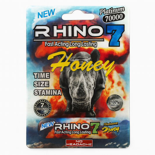 Rhino 7 - Platinum 70000 Male Honey