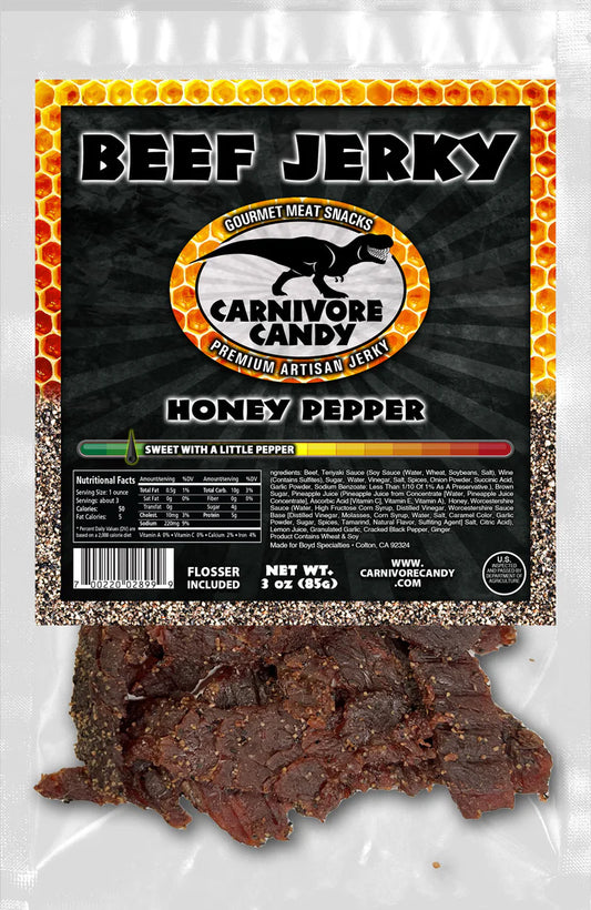 Carnivore Candy - Honey Pepper Beef Jerky