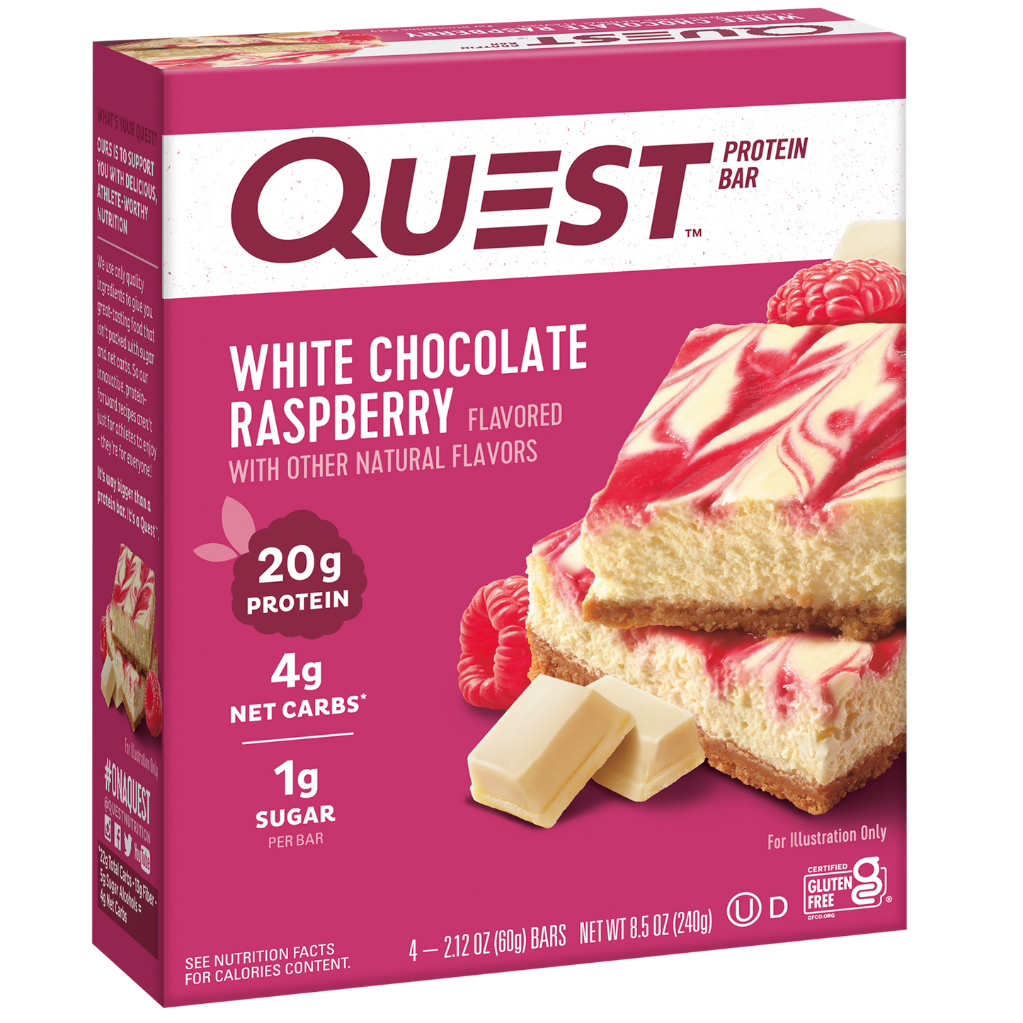 White Chocolate Raspberry Protein Bars