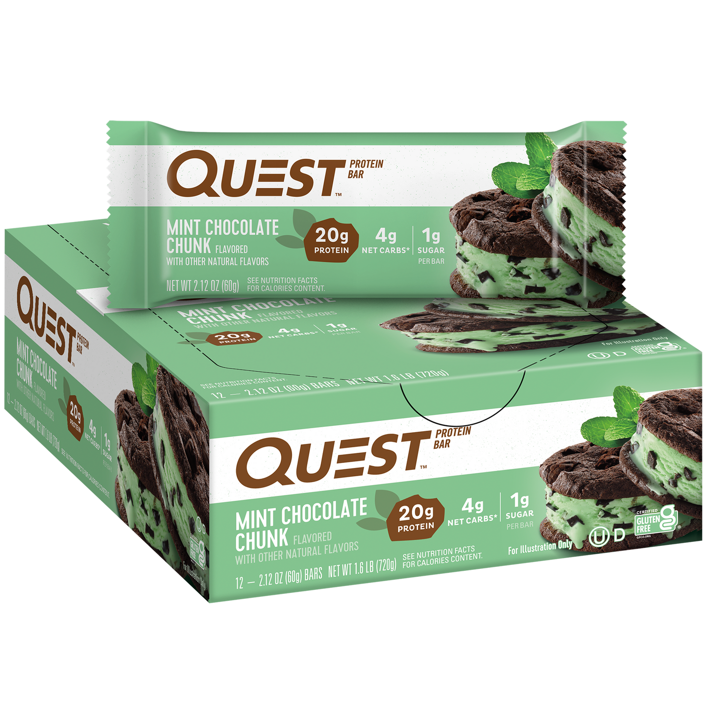 Mint Chocolate Chunk Protein Bars