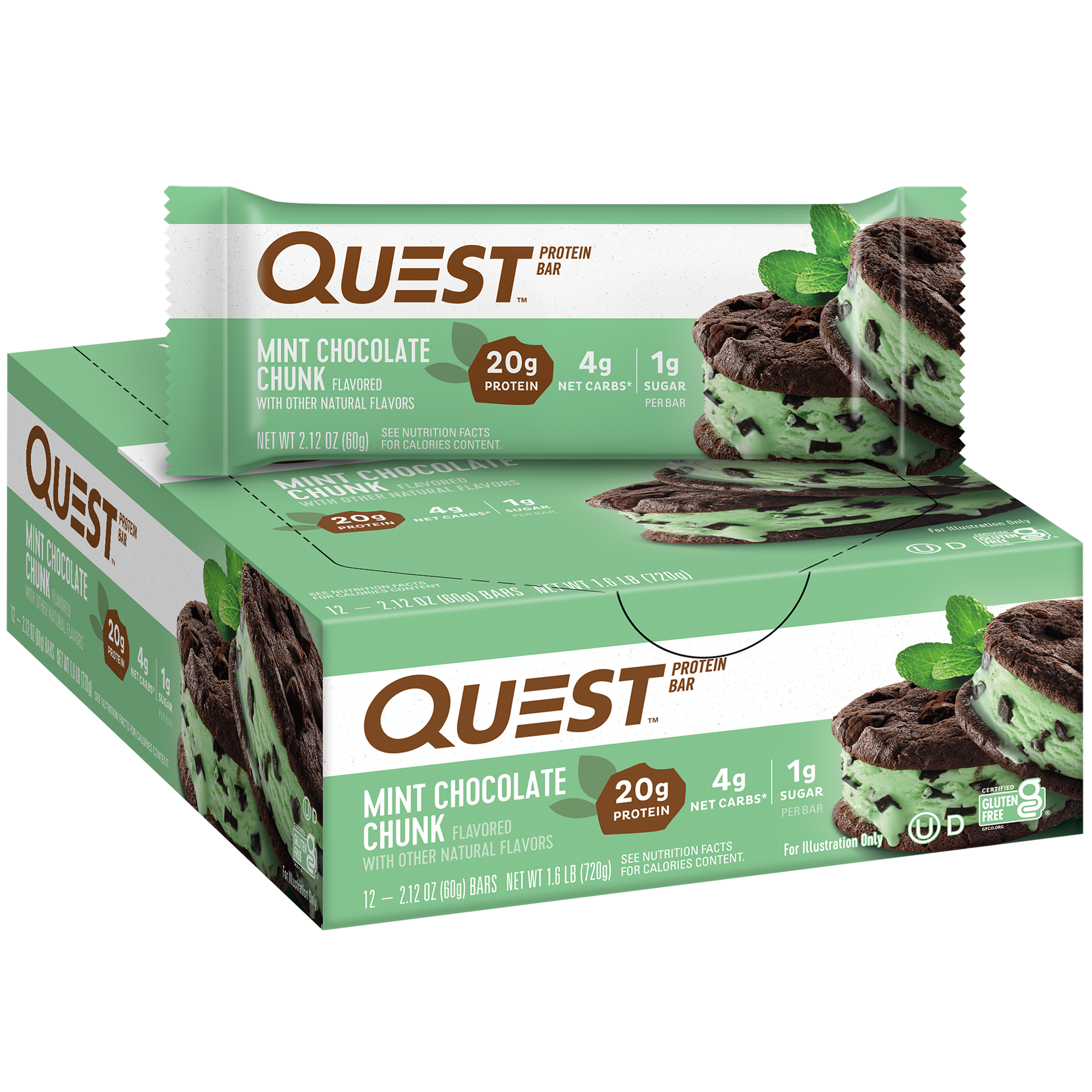 Mint Chocolate Chunk Protein Bars